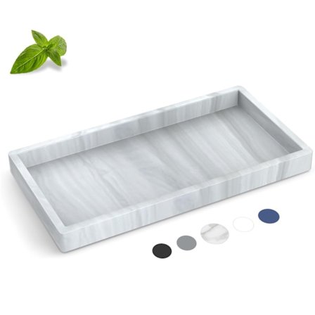 Liten bricka för badrum, silikonbrickor för badrum, tvålbehållare, bricka för toalettank - 7,8 * 3,9 tum