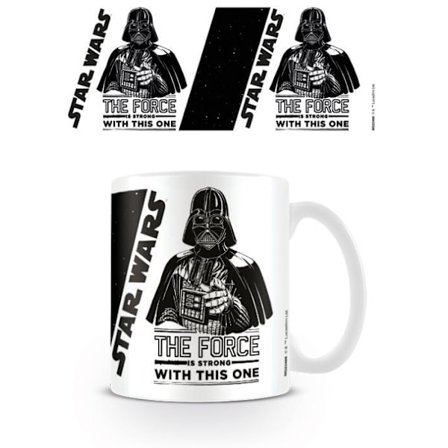 Star Wars The Force Is Strong Mug En Storlek Vit/Svart