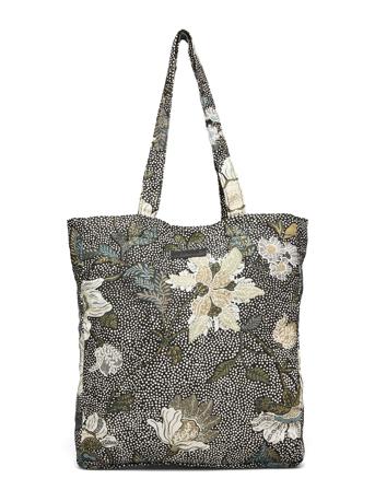 New Shopper Flower Linen Bags Totes Multi/mønstret Ceannis*Betinget Tilbud