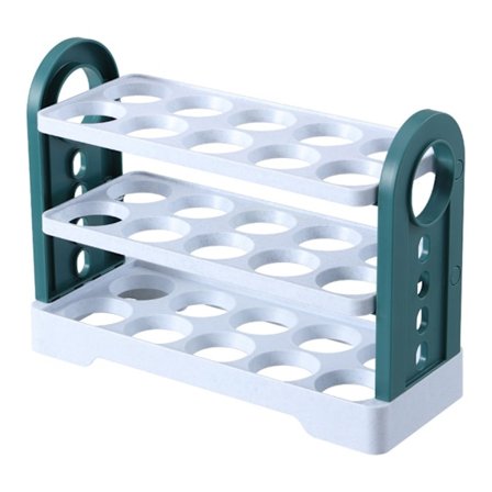 Reversibel egg oppbevaringsboks, multi-lags egg holder, kjøleskap egg boks, 30 rom stor kapasitet egg oppbevaring-WELLNGS
