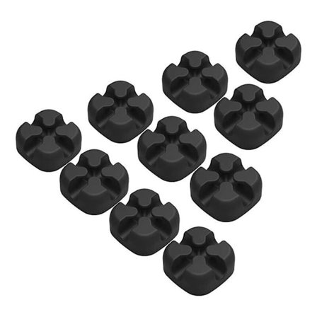 Datakabelarrangør Kabelvikling Kabelarrangør Kabelklips 10 stk Kabelarrangør for Kabelbeskytteradministrasjon Svart