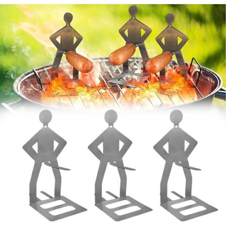 3 stk. Morsomme grillverktøy for pølser, grilltilbehør for utendørs grilling, grillgaffel for camping, utendørs piknik, hage, kjøkken