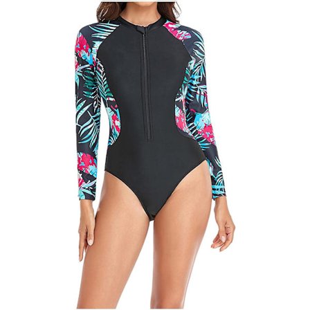 Kvinnors långärmade baddräkt i ett stycke