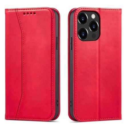 Magnet Fancy Case-etui til iPhone 14 Pro flip cover wallet stand rød