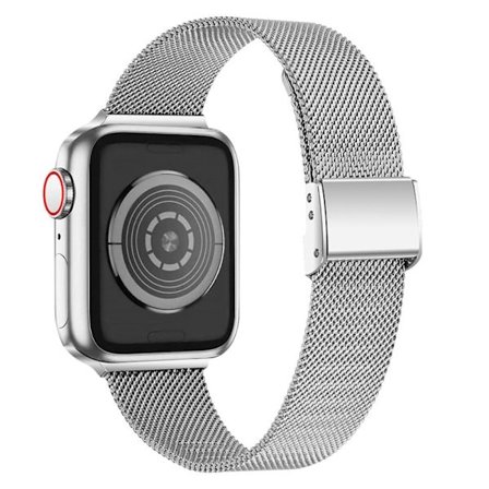 Apple Watch (45 mm) milanesiskt klockarmband i rostfritt stål - Silver