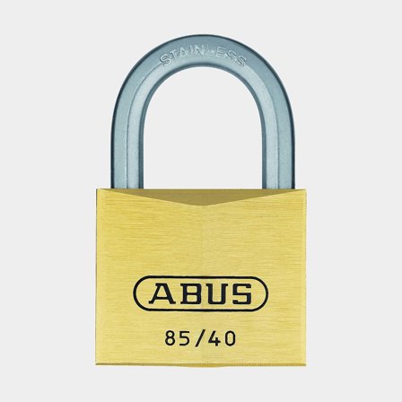 Hangslot ABUS 85IB/50, met beugel in roestvrij staal, Ø8 mm, messing