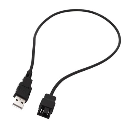 5V USB 4-pin bærbar vifte strømkabel USB til 4-pin 3-pin kontaktadapterkabel