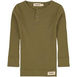 Kids - MarMar Copenhagen Ribbed T-shirt Green Pickle 128 cm - Tops - 128 cm - Green