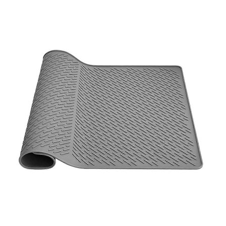 Silikoninen liesisuojan matto 27,8x19,9 tuumaa, keittiön silikoninen lasikeraamisen lieden suojus, kuivausmatto, harmaa