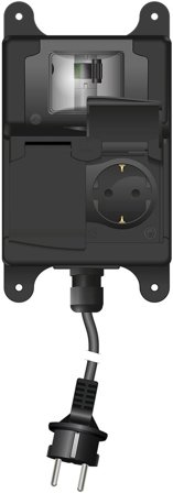 Norwesco 480053 Stikkontakt 2-veis, 16 A / 230 V 30 mA, Strømbrytere & vegguttak