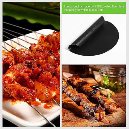 2 stk./sæt 36 cm Runde PTFE Non-stick Grillmåtter