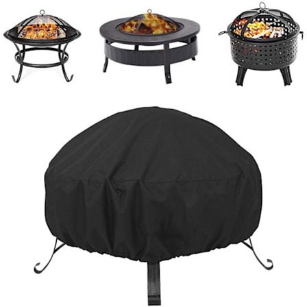 Rundt grilltrekk - vanntett, vindtett, UV-bestandig - Oxford-duk bålpanne trekk - 122x46cm