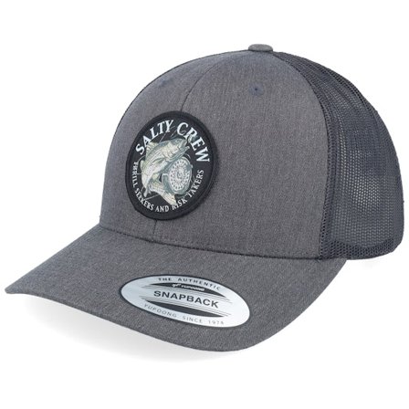 Salty Crew - Grå trucker Kasket - Reel Fly Retro Dark Heather Grey Trucker @ Hatstore