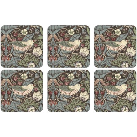 Spode Glasunderlag 'Strawberry Thief', brun | KitchenOne