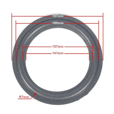4/5/6,5/8/10/12-tommers høyttalerskum surround subwoofer woofer sirkel kant skum forbedrer lydkvaliteten kompatibel med bærbare enheter rød 10 tommer