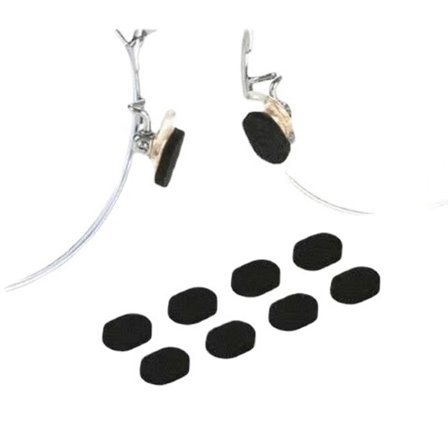 Nenätyynyt Pehmeä Vaahto Liima Anti-Slip Silikoni Silmälasit Nenätyynyt Stick On Silmille Aurinkolasit 12 Paria, 1.5mm,Musta Väri