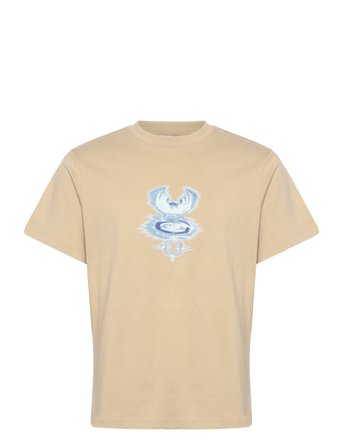 Weekday Boxy Graphic Printed T-Shirt - Beige - XS