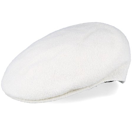 Kangol - White flatcap Lippis - Bermuda 504 White Flat Cap @ Hatstore