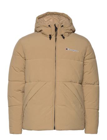 Hooded Jacket Vuorillinen Takki Topattu Takki Beige Champion Rochester