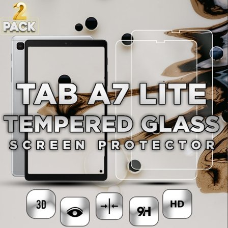 2-Pack SAMSUNG GALAXY TAB A7 Skærmbeskyttelse - Hærdet Glas 9H - Super kvalitet 3D