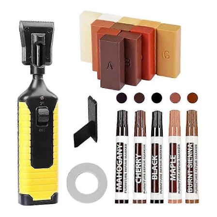 Lattiankorjaussarja, laminaatti parketti vinyylilattian korjaussarja lämpökynällä DIY manuaalinen lattiahuonekalujen korjauskynä