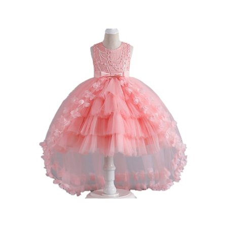 Tyttöjen Kukallinen Mekko Lapsille Elegantti Juhlamekko Hihaton Tutu-Mekko