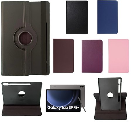 360 fodral Samsung Galaxy Tab S9 FE+ skärmskydd skal blå -