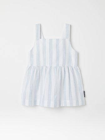 Polarn O. Pyret - Striped tank top - 110 - Childrenswear - blue