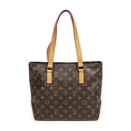 Louis Vuitton Vintage, Pre-owned Cabas Piano Monogram Tote Bag Bruin, Dames, Maat:ONE Size,brass