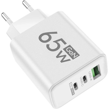 GaN 65W USB Typ C PD Snabbladdare Väggadapter För iPhone 15 14 Pro Max Xiaomi Samsung Oneplus POCO Quick Charger 3.0