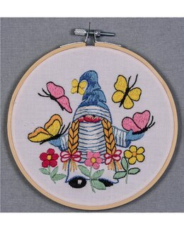 Broderikit Tavla Blomster Gnome
