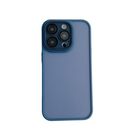 Skyddande matt telefonfodral med glaslinsfilm som är kompatibelt med iPhone 11-serien iPhone 11 Pro Blå