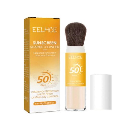 1-3 stk. Solcreme Setting Powder, SPF 50 Pa++, Mineral Solcreme Børste Powder, Oliekontrol Naturlig Mat Finish, Langtidsholdbar Letvægt