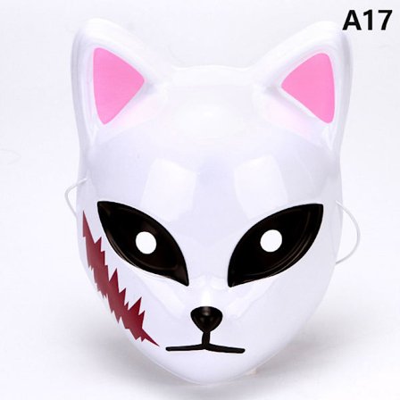 1 Stk Anime Rævemasker Half Face Cat Mask Maskerade Festival Del