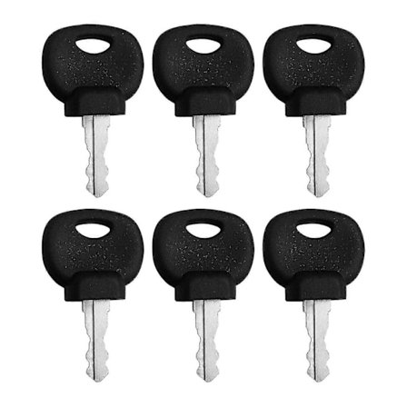 6 stk. tændingsnøgle, planteapplikation, reservedel 14607 til JCB Bomag Hatz Manitou traktor, bilreservedele - CE 2025.