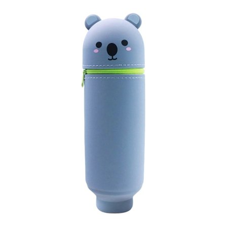 Tegneserie Penalhus Teleskopisk Pennal Myk Silikon Penn Veske Stor Kapasitet Penal Stående Pennal