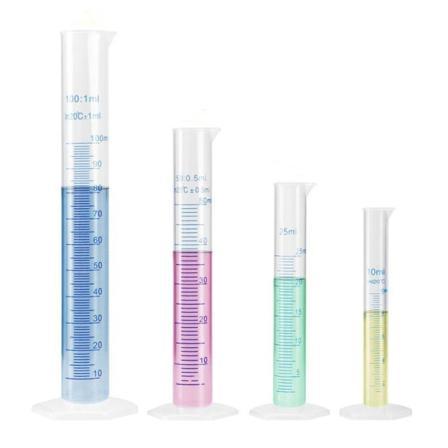 4 st plastmättcylindrar graderade cylindrar labbverktyg 10/25/50/100/250 ml 10ml