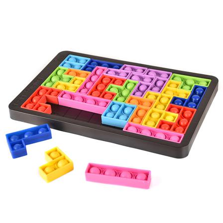 Tetris Pop Fidget Pedagogisk Fidgetleksak, 27 Delar