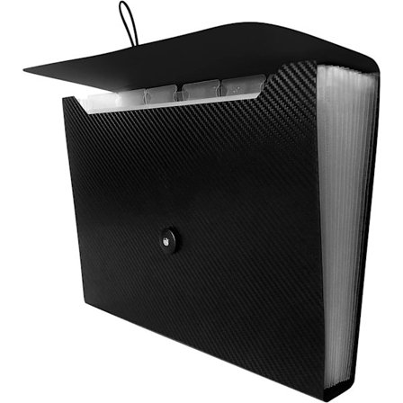 Ekspanderende filmappe med faner, 13 lommers filorganisator harmonika filholder med elastisk spænde lukning, A4 papir dokumentorganisator til 