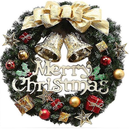 Julekrans 30cm Juletrekrans Dekor Nol Krans Krans Juletre Kunstig For Rom Dør Vegg Vindu Trapp Peis