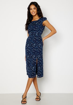 Bubbleroom Occasion Aretha Dress Dark blue / Floral Klær