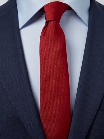 John Henric Men's Dunkelrote Krawatte Size 6,5