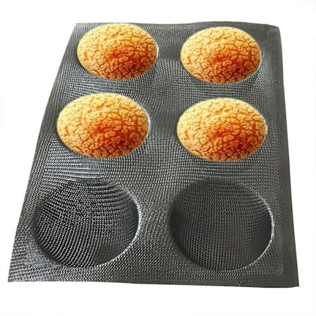 Silikon Rund Brødform Perforert Bakeform For Baking Brød, Hamburger, Rundstykke, Puff, Terte Og Mer