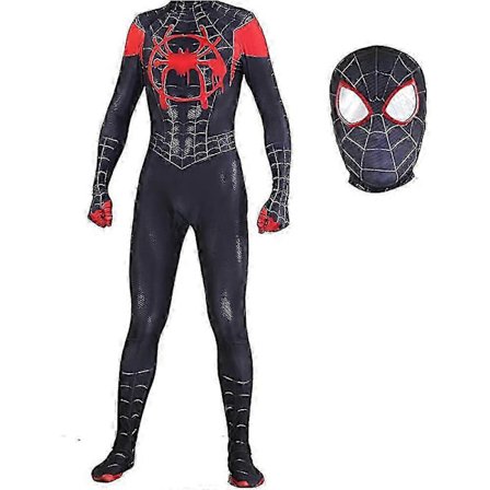 Miles Spider-Man Cosplay Kostyme Party Jumpsuit Fitted Voksne Klær Spiderman Kostymer[HK]