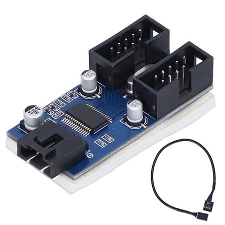 USB Motherboard Splitter 9Pin 1 til 2 PCB Expansion Chipset Board Computertilbehør