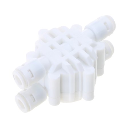 4-vägs 1/4-portars automatisk avstängningsventil med snabbanslutningskopplingar, hållbar