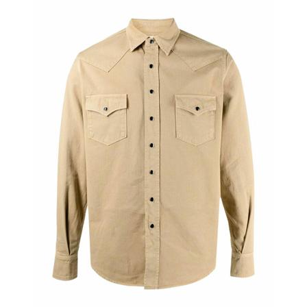 Saint Laurent, Denim Shirts Beżowy, Mężczyzna, Rozmiar: S