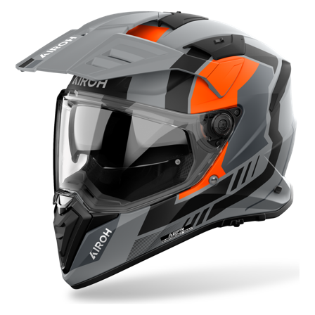 Adventure-Kypärä Airoh Bandit Matta oranssi L