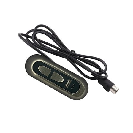 Power Recliner-kontakter med USB-opladningsport 2-knaps håndkontrolkontakter