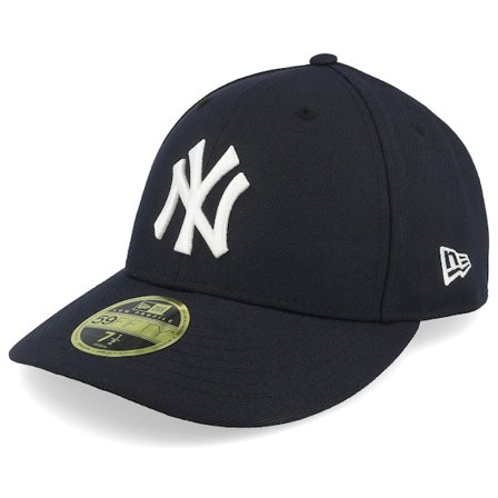 New Era - MLB Blå flexfit Keps - Hatstore Exclusive x New York Yankees Black Out Low Profile 59FIFTY Navy/White Flexfit @ Hatstore